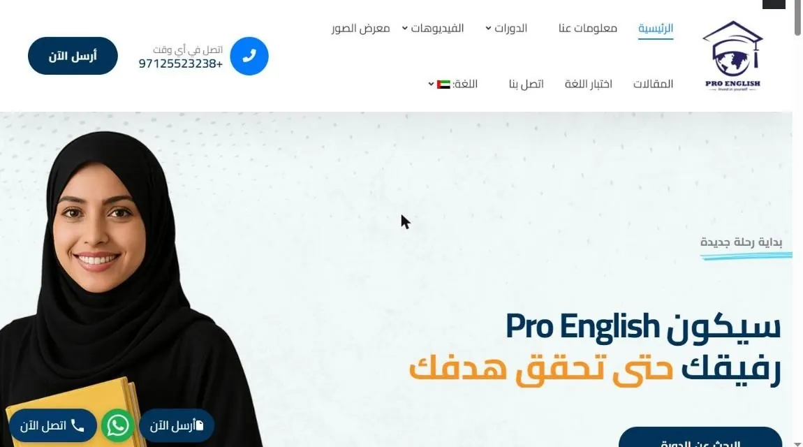 Before: Homepage — Pro English UAE