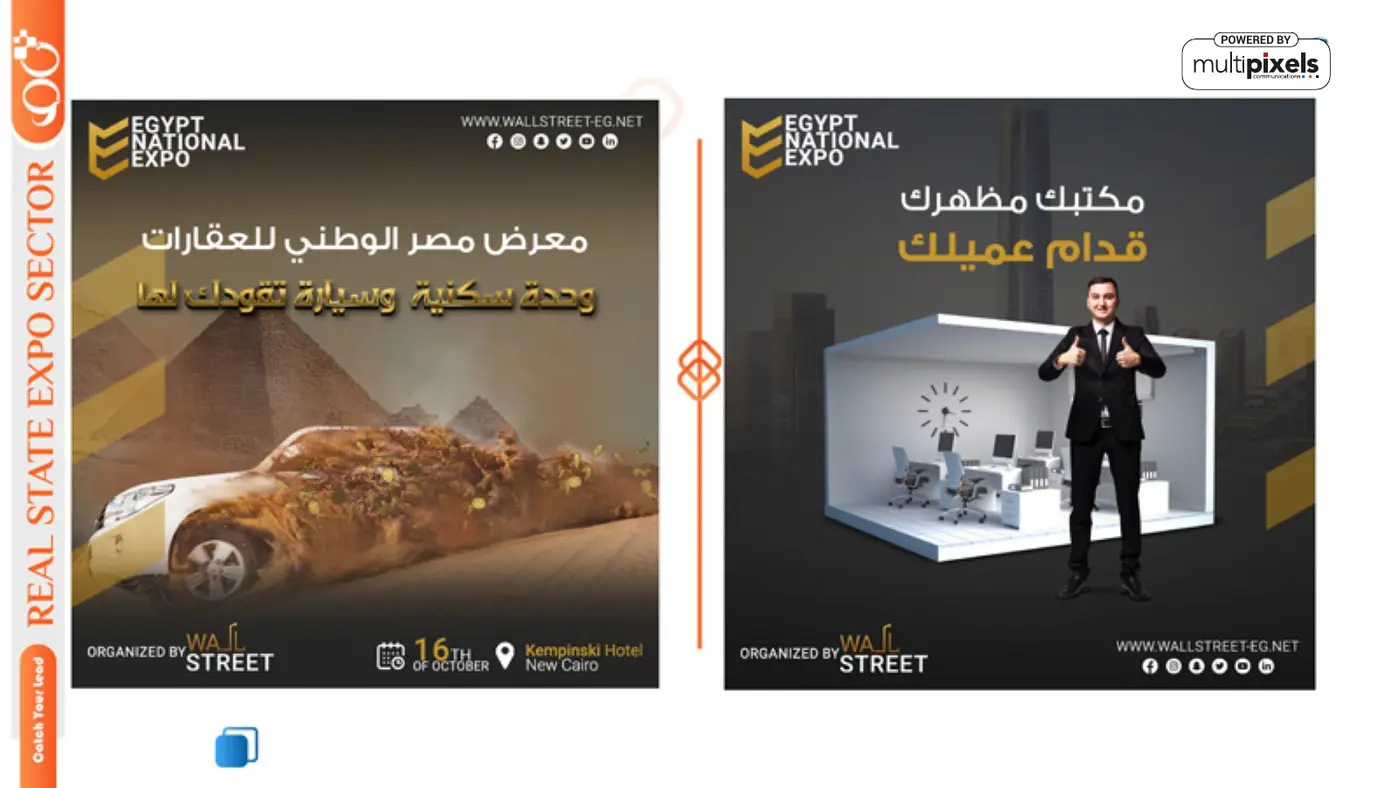 Egypt National Expo social campaign artwork from the supplied portfolio