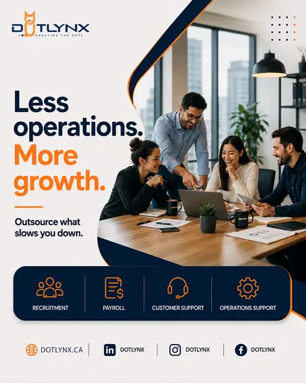 Social design for DotLynx — Outsourcing: recruitment, payroll, support and operations
