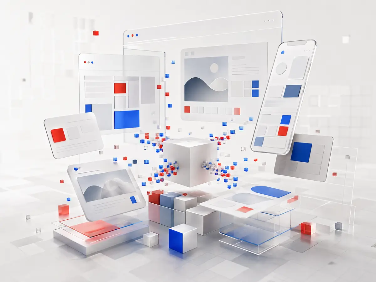 تصور ثلاثي الأبعاد لخدمة تصميم وتطوير المواقع من Multi Pixels
